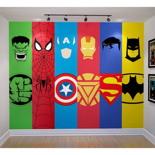 Papel de Parede Tema Super Heróis Star Color Quarto Infantil de Meninos