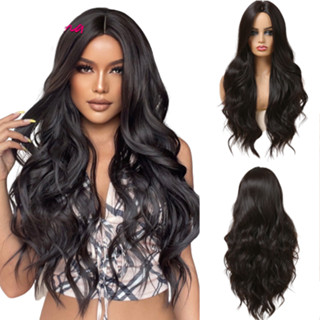 Peruca Lace Bio Orgânica Ondulada S/ Franja - Preta