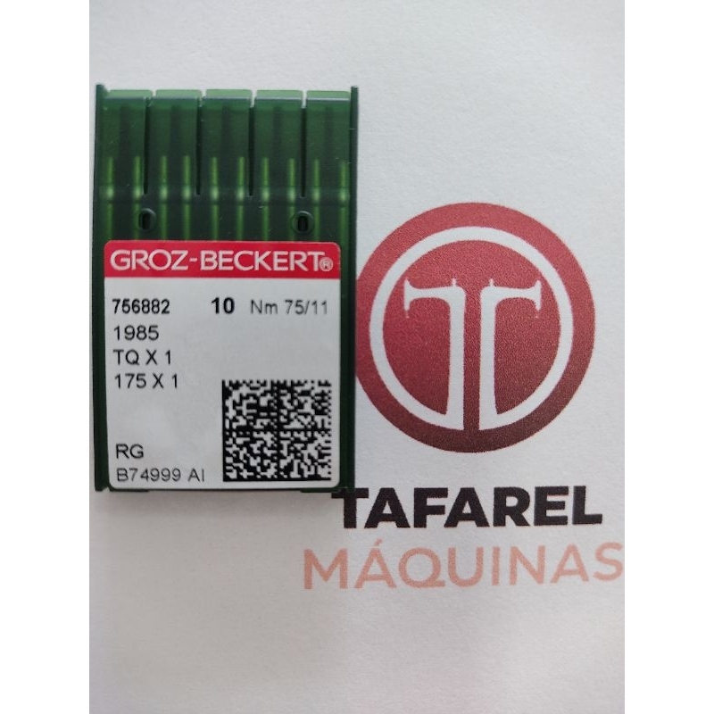 Agulha de Máquina Industrial - Groz Beckert - TQX1 - 1985 - Botoneira - C/10und