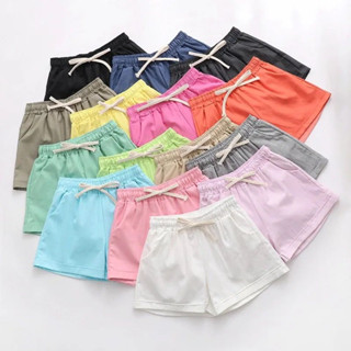 Short linho elástico na cintura feminino macio