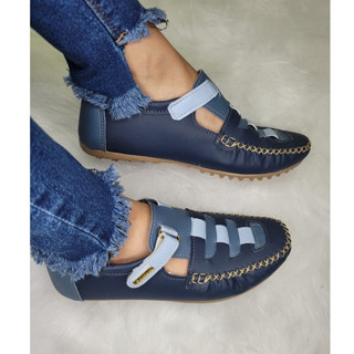 MOCASSIM FEMININO GLADIADOR BICOLOR PROMOÇÃO LANÇAMENTO CONFORTO
