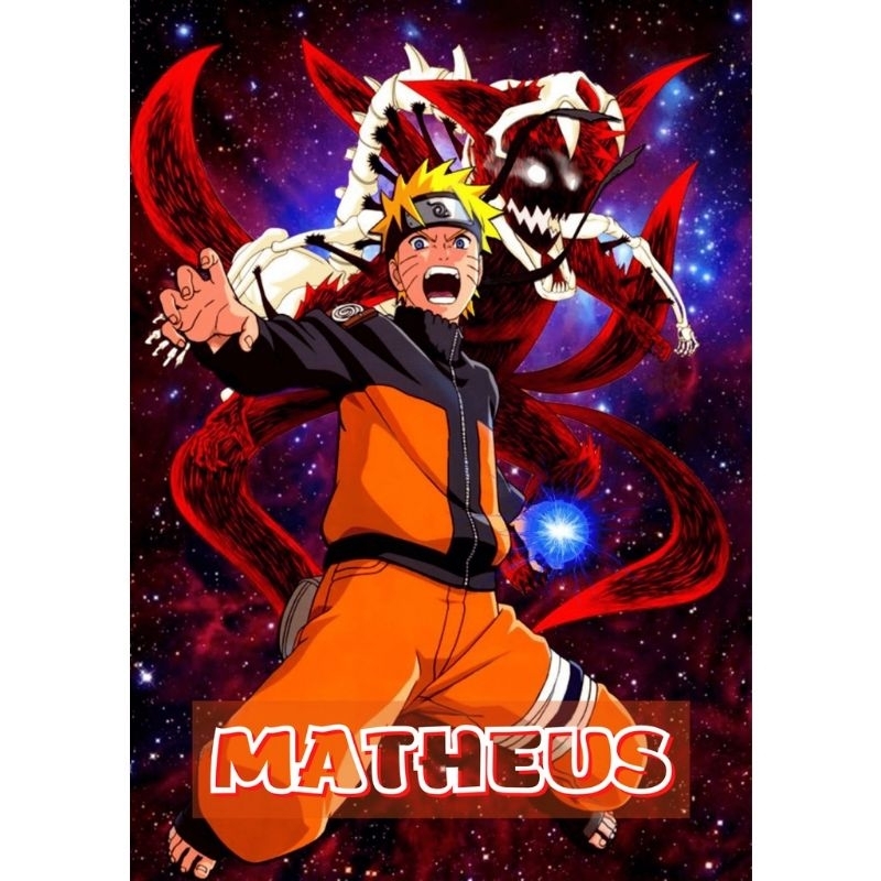 Capa Adesiva Para Caderno Personalizado Infantil Naruto