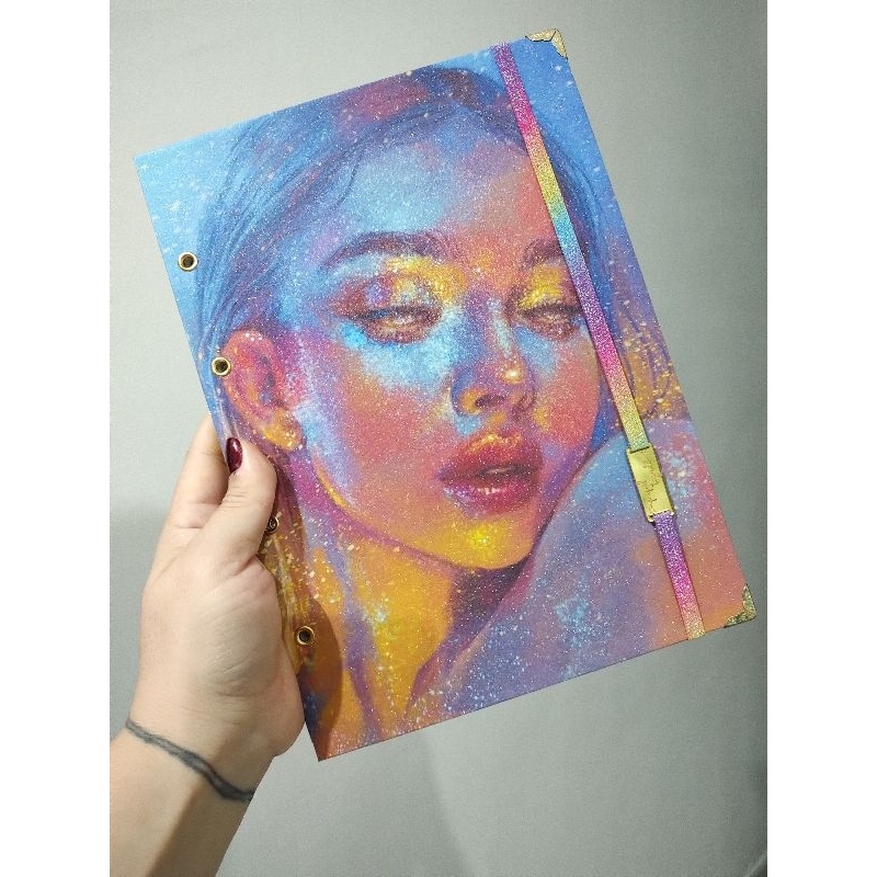 Caderno argolado Tamanho B5 (Colegial) com Argolas Articuladas e Personalização com nome ou imagem SEM FOLHAS