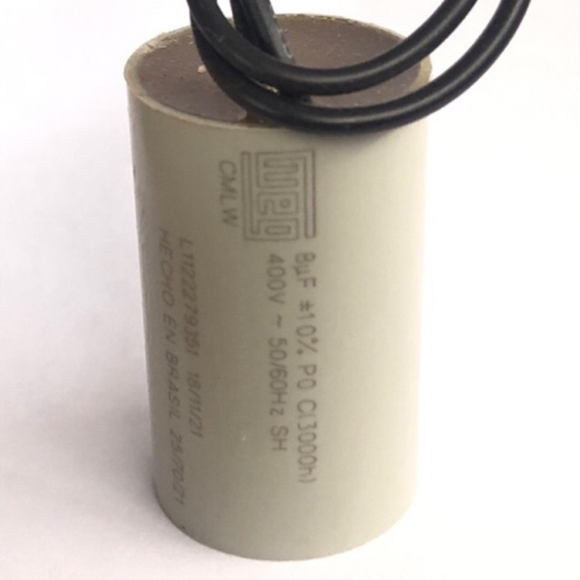 Capacitor 8uf 400v Fio centrífuga de 20 kilos marca wanke