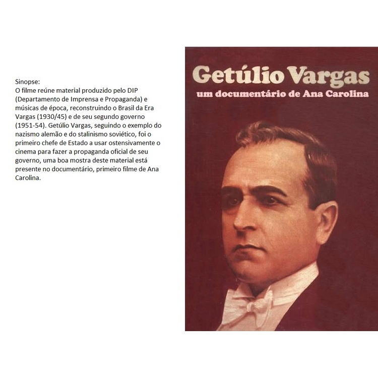 Getúlio Vargas (1974) Documentário Ana Carolina Dvd