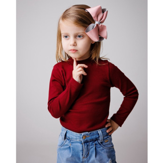 Blusa Gola Alta Manga Longa INFANTIL MENINA 1-2-3 em Oferta na Shopee