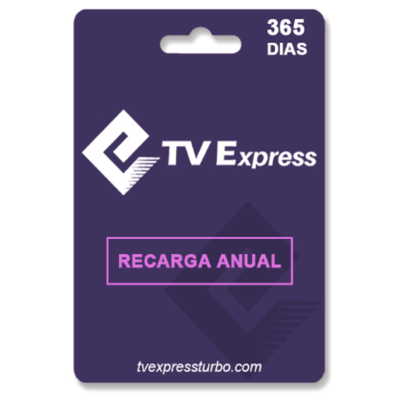 TVE Recarga Express Tv Anual Imediato Escorrega o Preço