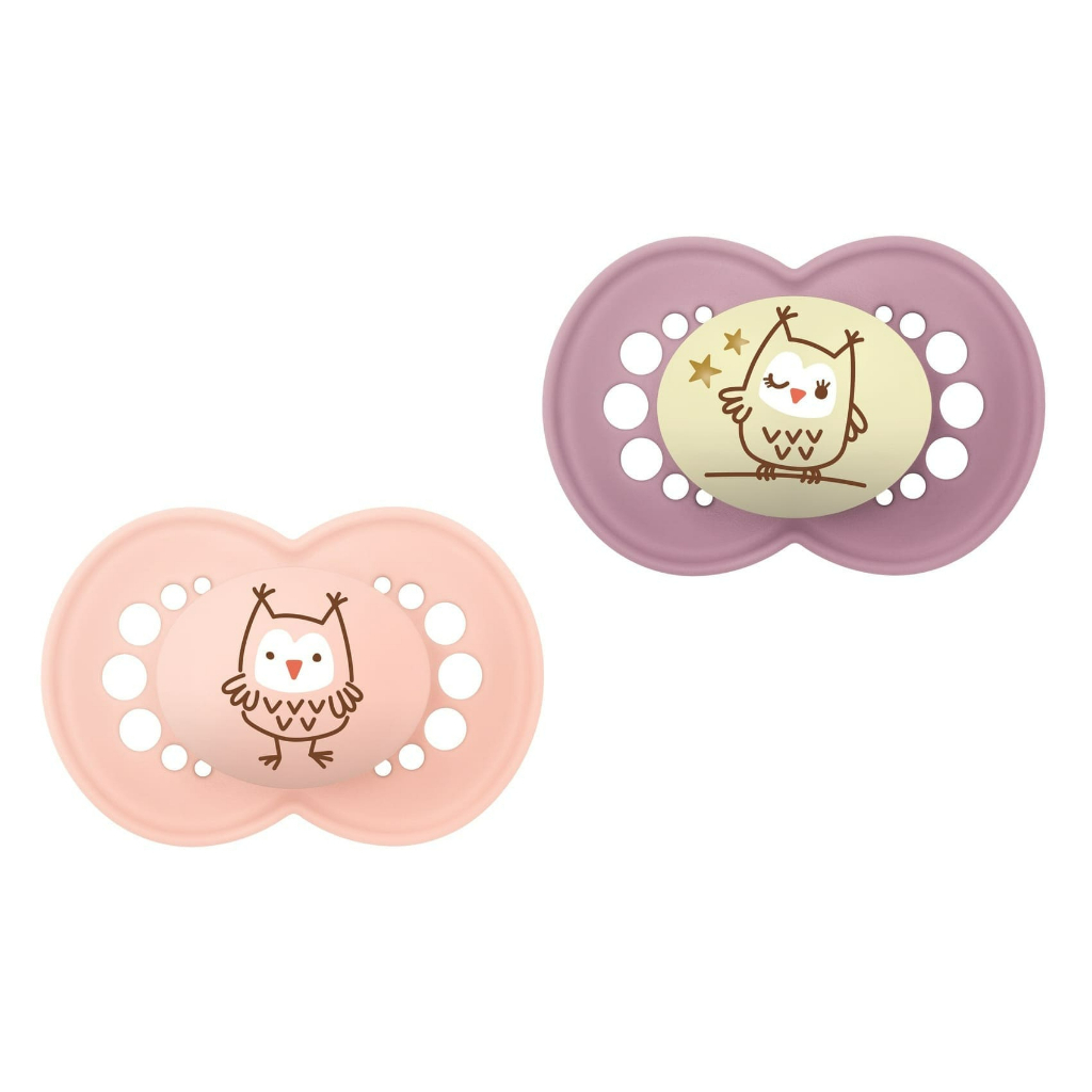 Kit C/ 2 Chupetas Day&Night MAM 16m+ Menina + Estojo CH30422 em Oferta na Shopee