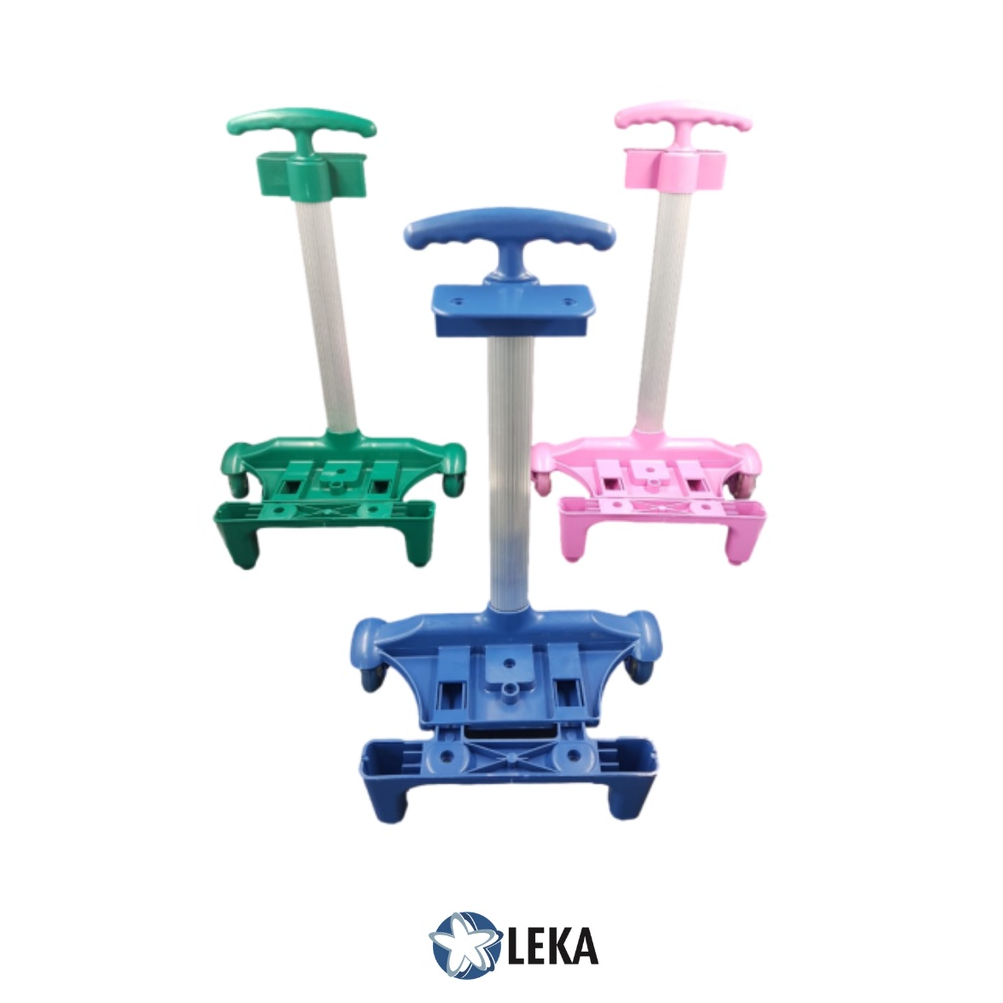 Carrinho 1 Haste, C/Trava, Alumínio, Rodas Silicone, para Mochila até 48 cm em Oferta na Shopee