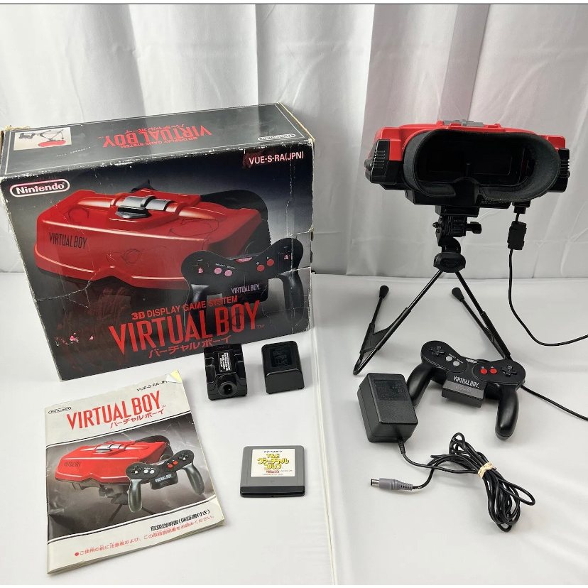 Brand new and original Nintendo VIRTUAL BOY Video Game Console 6 software Rare no BOX JP.