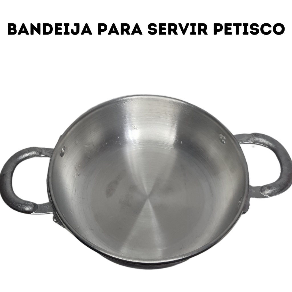 Conjunto de 5 tigelas para servir batata frita restaurante, burgueria em alumínio — imagem 2 de 2