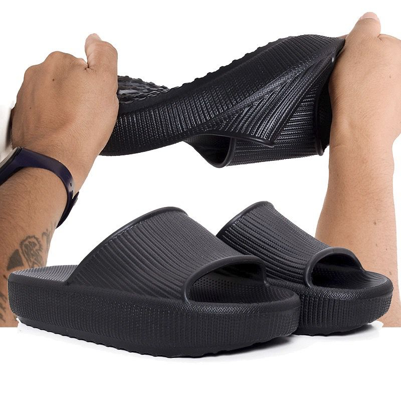 Chinelo Slide Preto Masculino Chinelo TIPO Nuvem em Oferta na Shopee