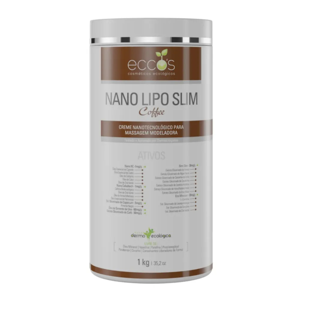 Creme Corporal Massagem Modeladora Lipo Slim Coffee 1kg Eccos