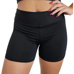 Shorts Legging Poliéster Fitness Leg Meia Coxa Academia Casual Crossfit Feminino