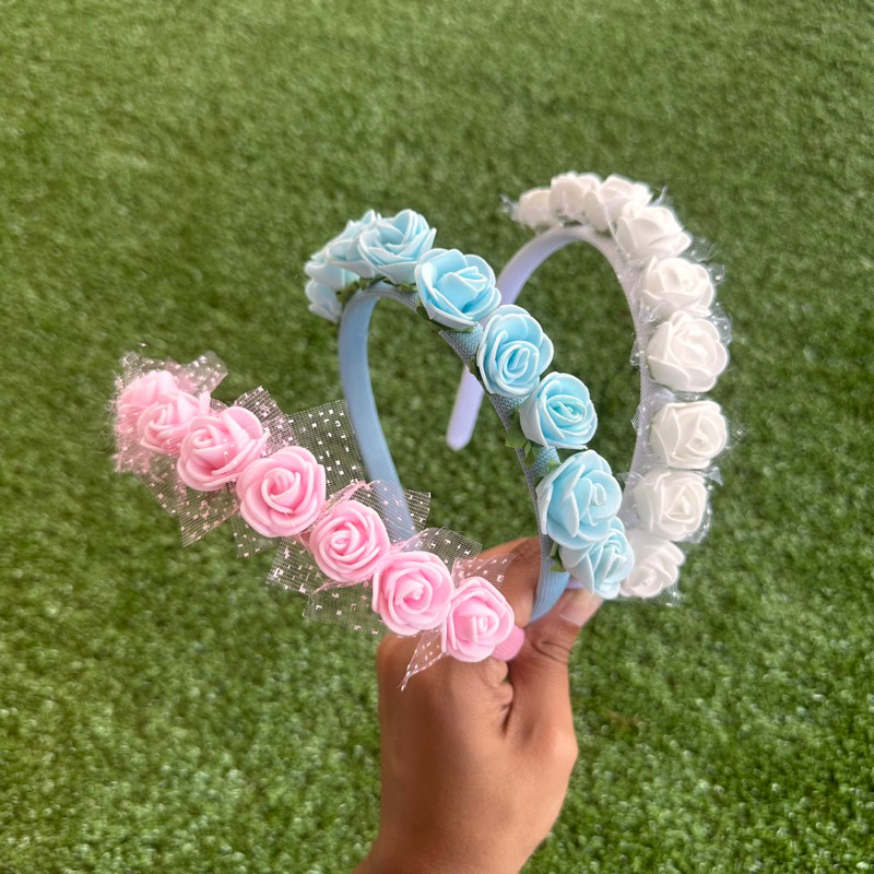 Arco Flores Tiara Coroa Flor Artificial Infantil Laço Menina Batizado Adulto Dama Honra Casamento