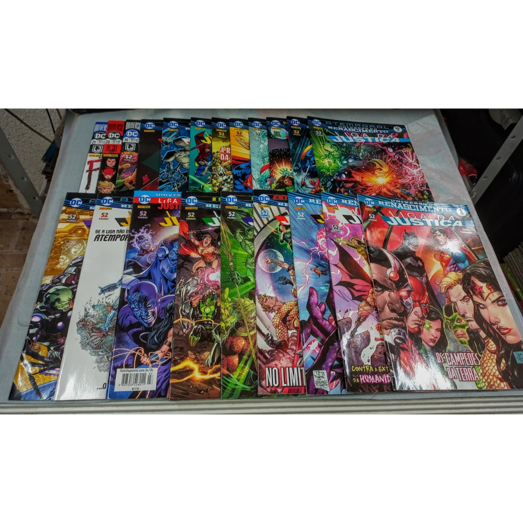 LIGA DA JUSTIÇA RENASCIMENTO coleção com 21 EDIÇÕES PANINI DC COMICS raridade batman superman