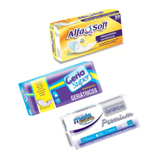 Absorvente Pós Parto Geriatrico Diário - Pct com 16 e 20 Unidades - ALFA SOFT / GERIA SUPER