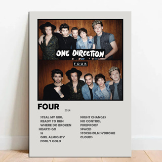 Quadros Placas Decorativas One Direction Four Album em MDF 28x20cm em Oferta na Shopee
