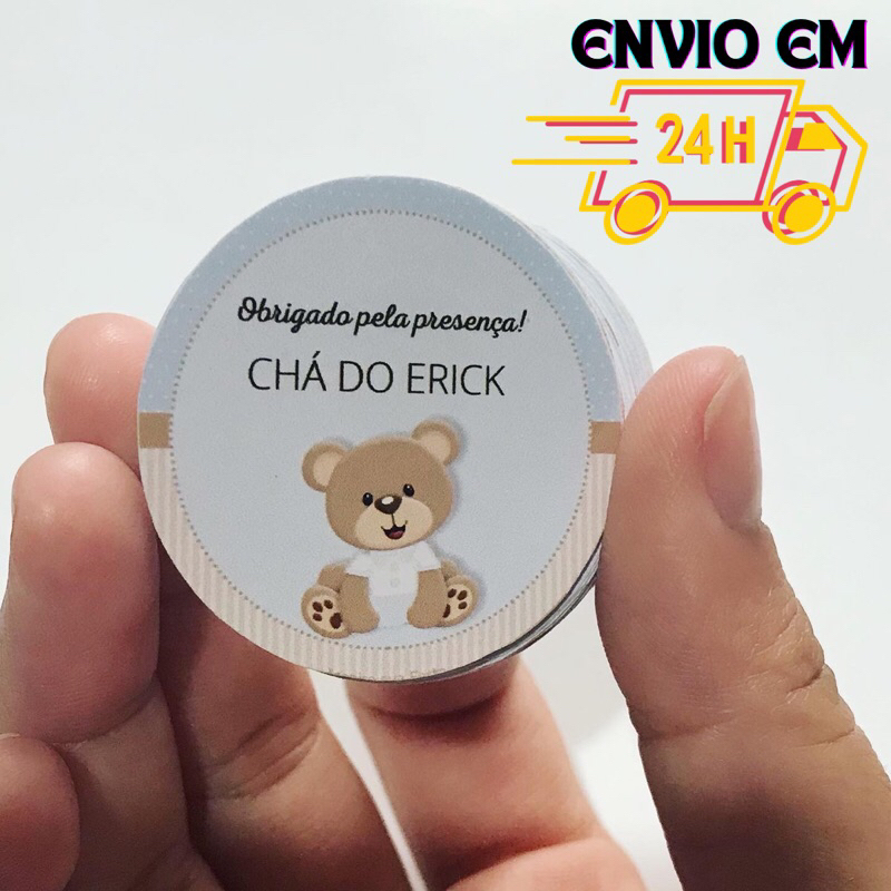 TAGS/ ETIQUETAS REDONDAS - 4x4 - Personalizadas para Lembrancinhas - logotipos-festas em Oferta na Shopee