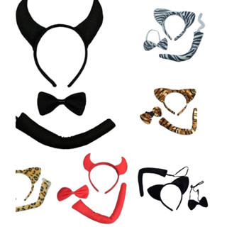 Kit Tiara Com Gravata De Borboleta Com Rabo