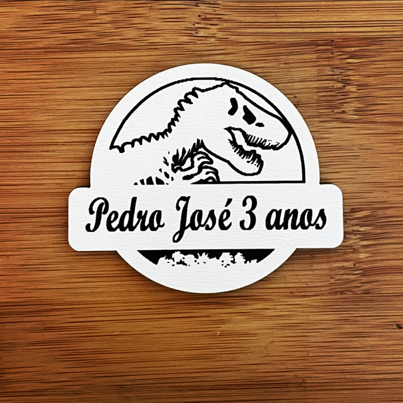 Kit de Imãs Geladeira Dinossauro Aniversário Aniversário Infantil em MDF