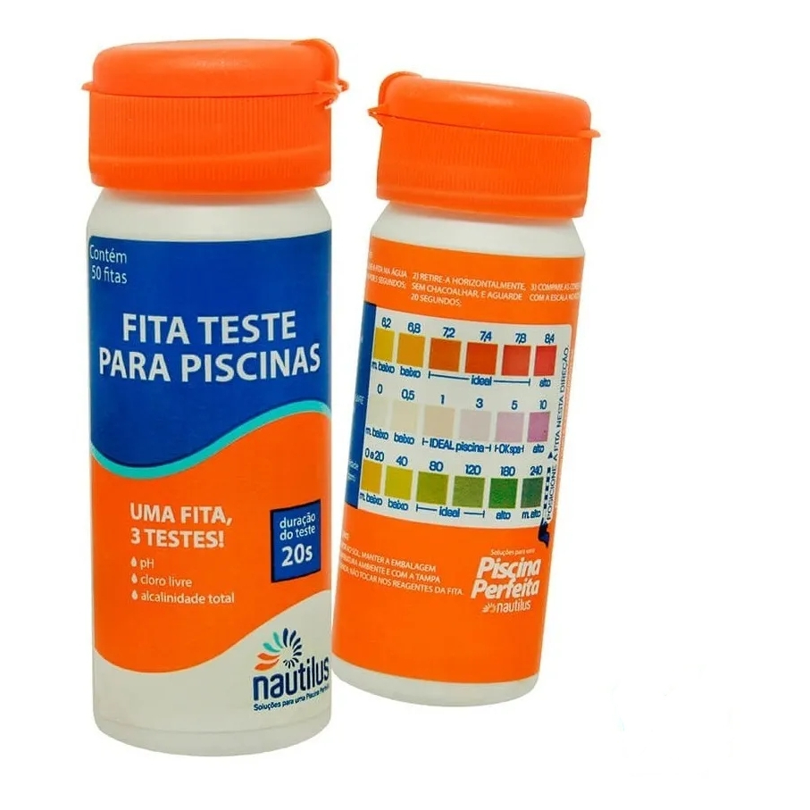 Fita Teste Para Medição Ph Cloro E Alcalinidade Para Piscina