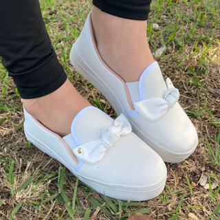 Tênis Iate Feminino Casual Tênis Sapatinha De Laço Conforto Calce Fácil Moderno Iate