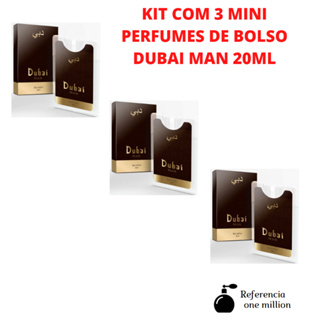 Kit com 3 perfumes Dubai man 20ml de bolso original Bachelor