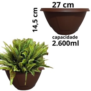 kit 12 Vasos Parede Meia Lua Grande 2600ml
