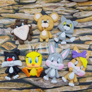 Apliques Biscuit Taz Piu-piu Frajola Pernalonga Garfield Lola Tom Jerry