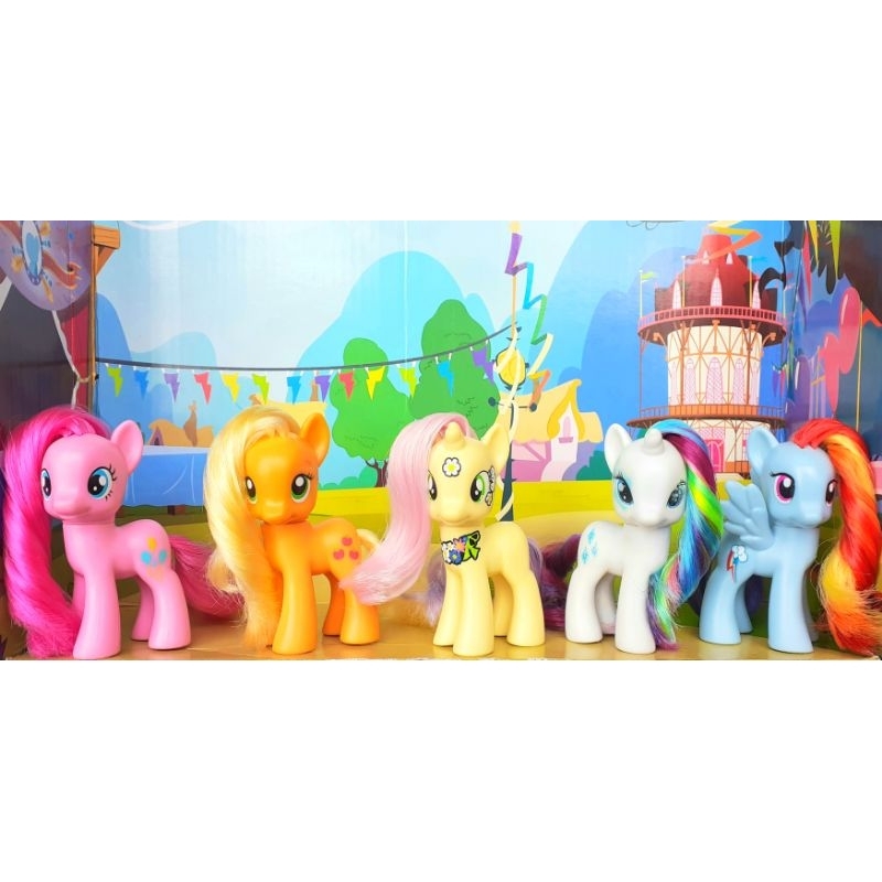 8cm 1pcs Filme Azul My Little Pony Figures Brinquedos