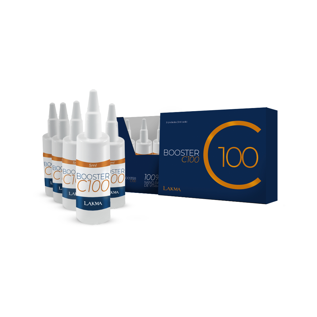 Lakma Booster C 100 5 Ampolas Vitamina C 100% Ozônio Premium em Oferta na Shopee