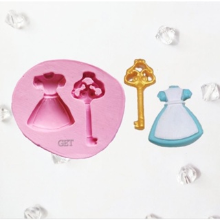 Molde de silicone - Chave/Vestido Alice. em Oferta na Shopee