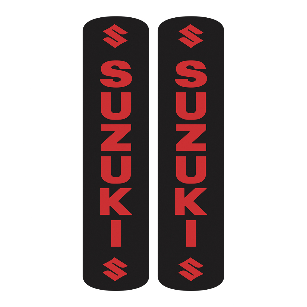 Par De Adesivos Protetor de Bengala Suzuki Vermelho Resinado