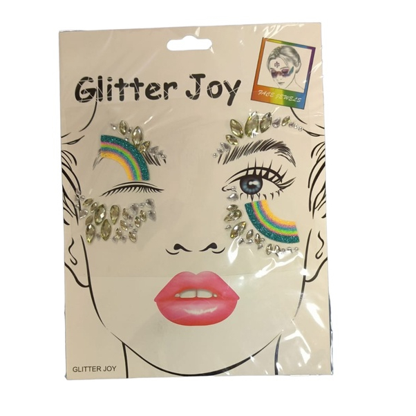 Adesivo Glitter Joy Para O Rosto E Peito Maquiagem Para O Carnaval