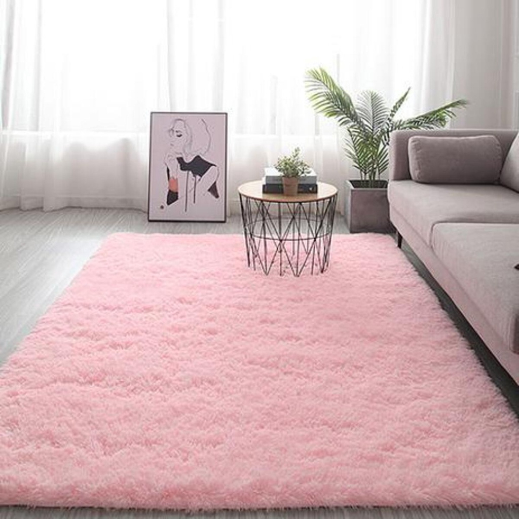 Tapete Felpudo Peludo 1,00x1,40 p/ Sala Quarto Colorido Macio Antiderrapante