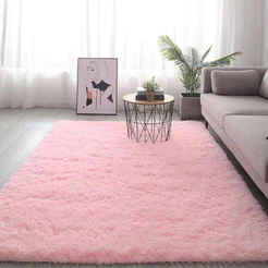 Tapete Felpudo Peludo 1,00x1,40 p/ Sala Quarto Colorido Macio Antiderrapante