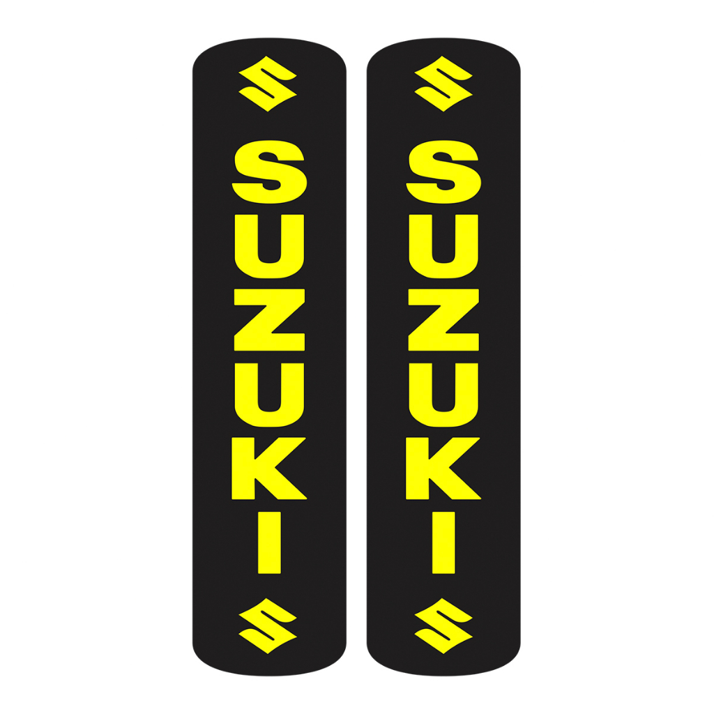 Par De Adesivos Protetor de Bengala Suzuki Amarelo Resinado