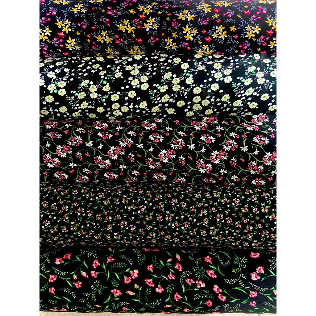 Tecido Viscose Estampada Floral / Flores / Florzinhas / Florido 1x1,50m em Oferta na Shopee