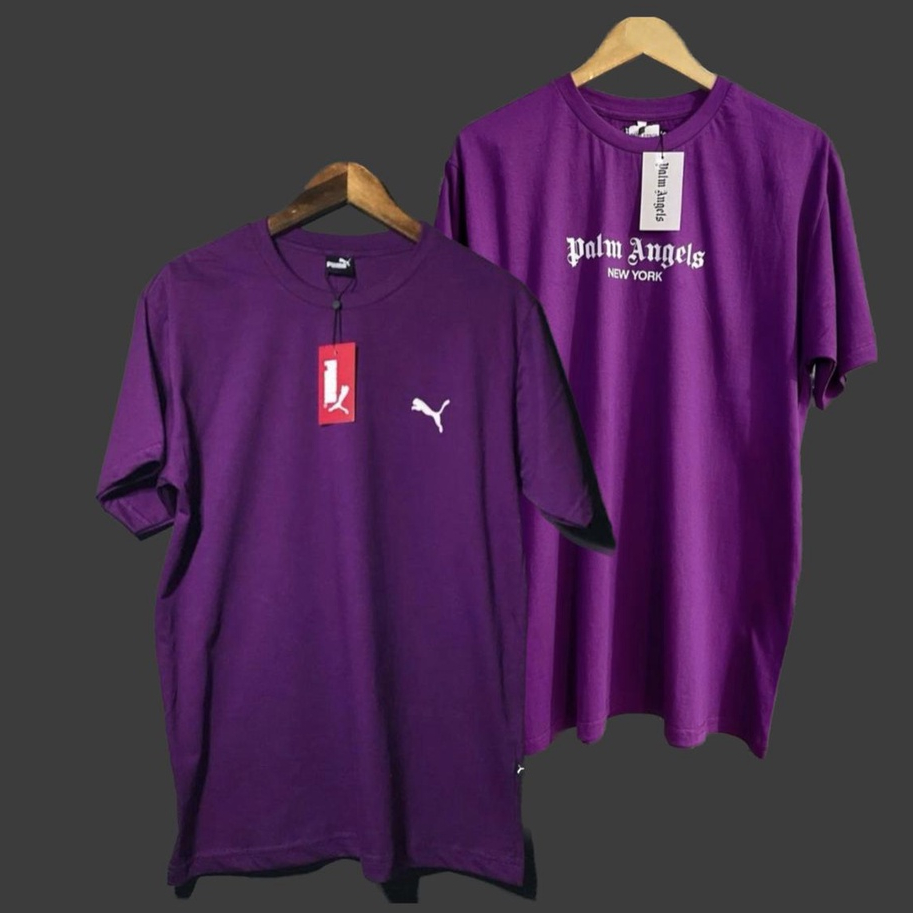 Kit 2 Camiseta Masculina Marca 100% Algodão Camisa Roxa Promoção