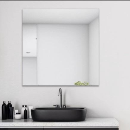 Espelho Quadrado Lapidado Decorativo VARIAS MEDIDAS Espelho para Banheiro