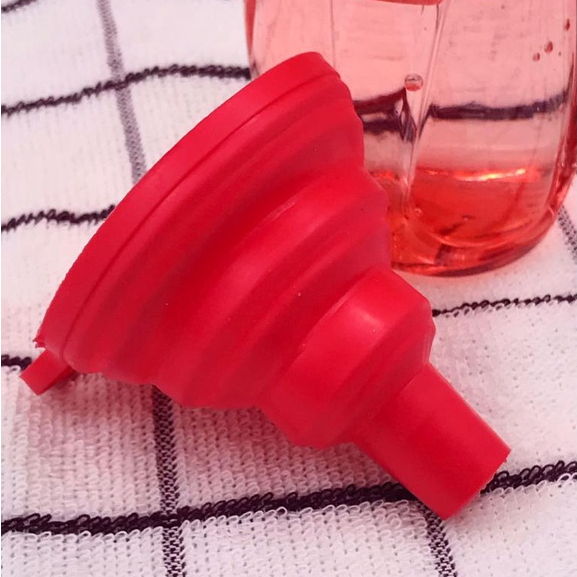 1 uni-Funil de Silicone Dobrável Retrátil Funil Dispensador de Líquidos Utensílio de Cozinha Clink