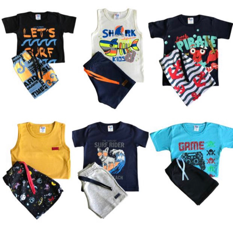 Kit Conjunto Infantil Menino Com Conjuntos Sortidos Ao Roupa Infantil Masculina Shopee