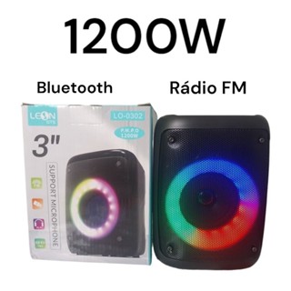 Caixa de som portátil 1200W PMPO Caixa de som Bluetooth Rádio FM Karaoke ?