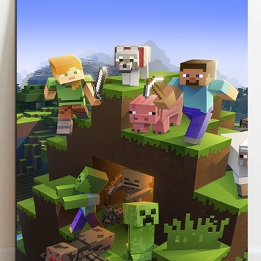 Quadro Minecraft MDF / Placa MDF Minecraft