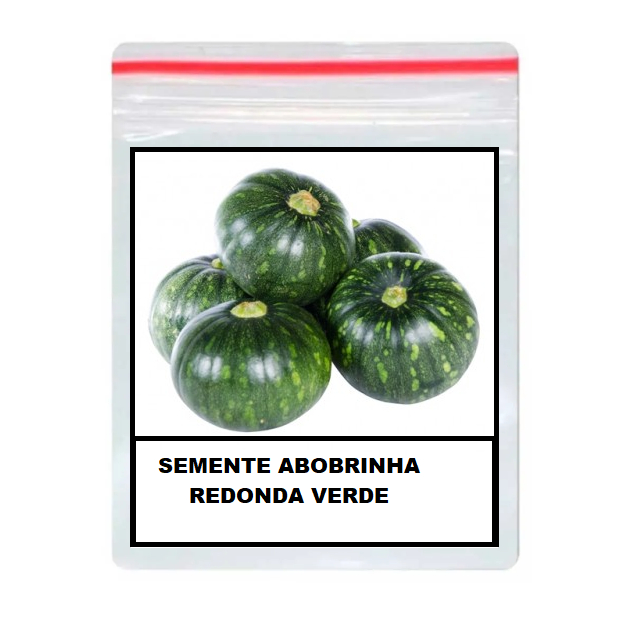 100 Sementes De Abobrinha Redonda Verde