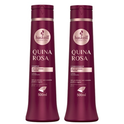 Kit Quina Rosa (shampoo + Condicionador) 500ml- Haskell