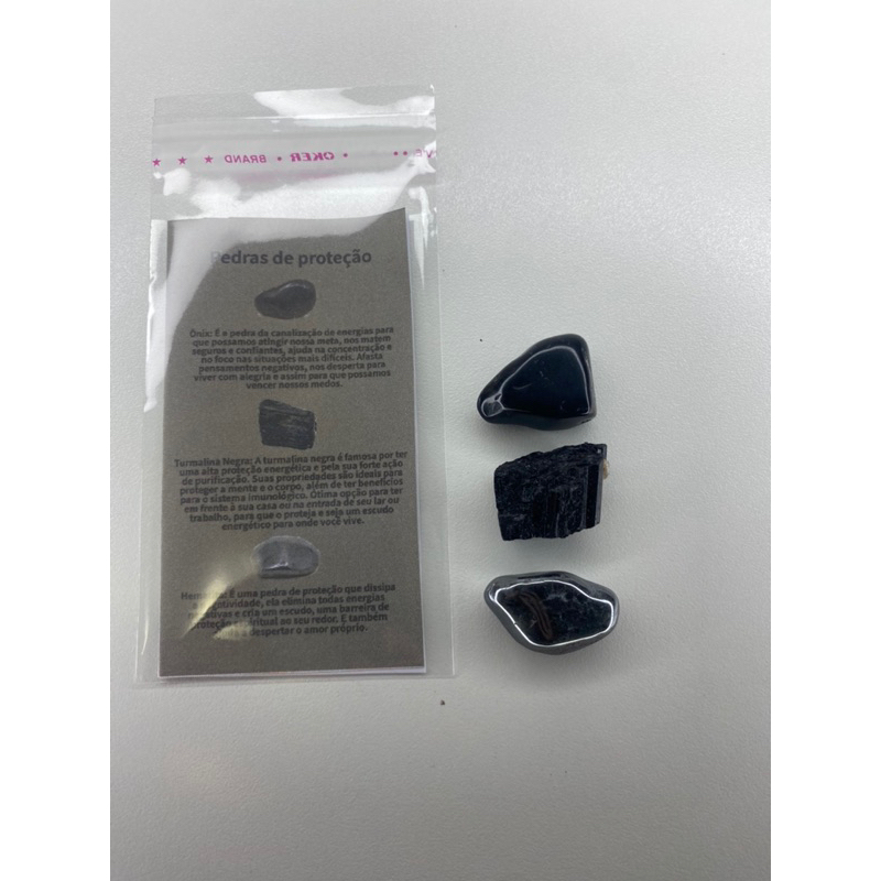 Pedras de proteção, naturais para saúde e bem estar do corpo, hematita, turmalina, ônix. em Oferta na Shopee