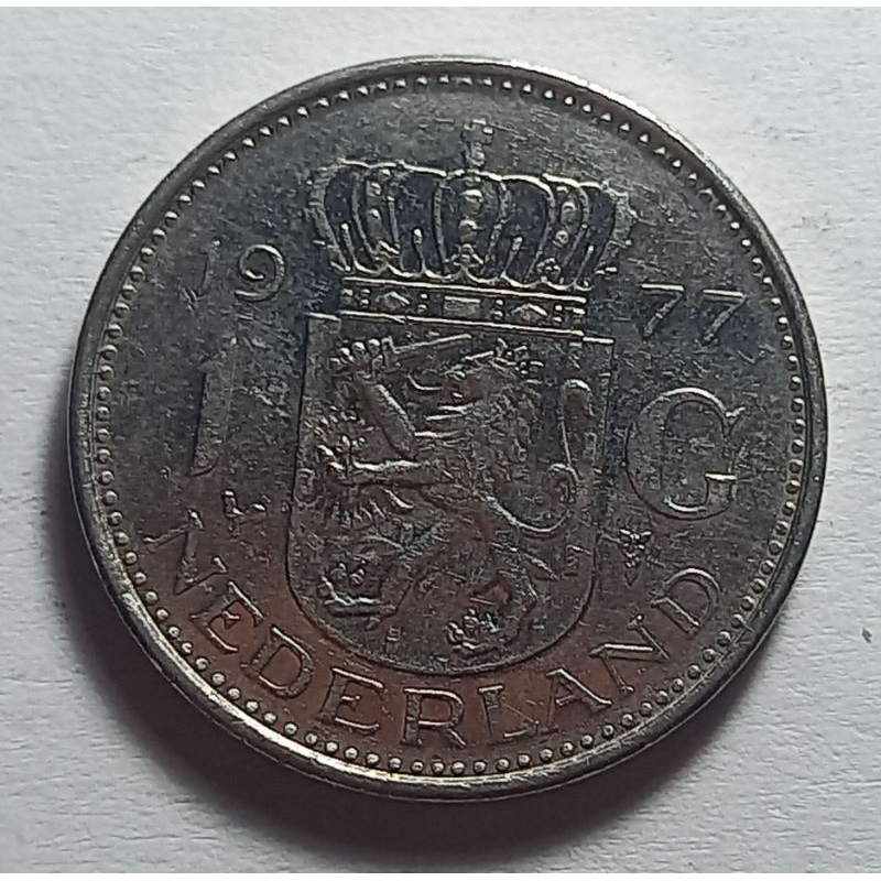 País: Holanda 1977 - 1 Gulden - Elimatec Moedas Antigas.
