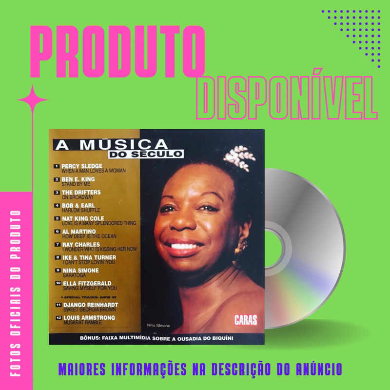 CD A MÚSICA DO SÉCULO - VOLUME 26 - Nina Simone, Ella Fitzgerald, Ray Charles, Nat King Cole, Tina Turner